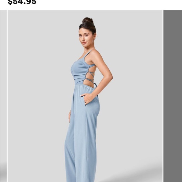 Harlara Light Blue Jumpsuit Worn Once, Size Large - Picture 4 of 7